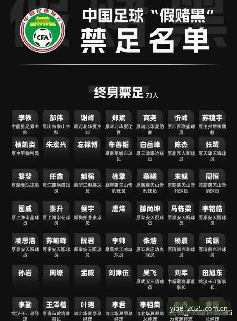 资深用户分享：从足协最新禁足名单看中国足球的“刮骨疗毒”